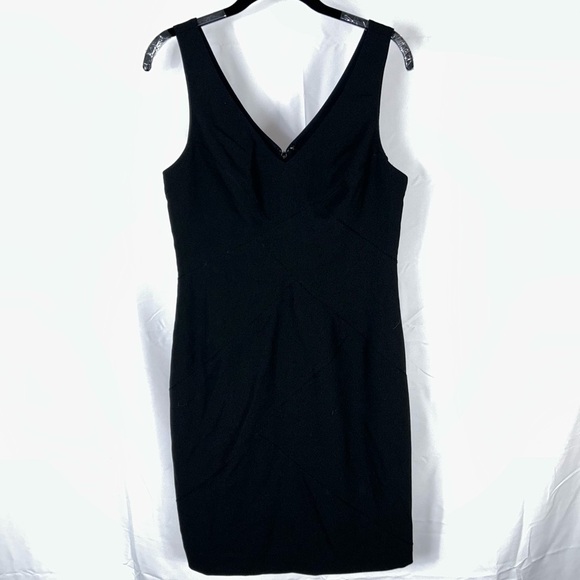 Nicole Miller New York Mini Dress Piped Woven Detail Sleeveless V-Neck Vintage - Picture 2 of 8